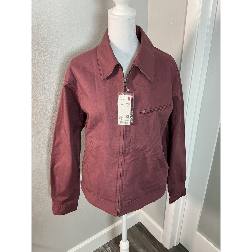 NWT UNIQLO Zip-Up Blouson Jacket Porple Style 475681 Men's Size XS